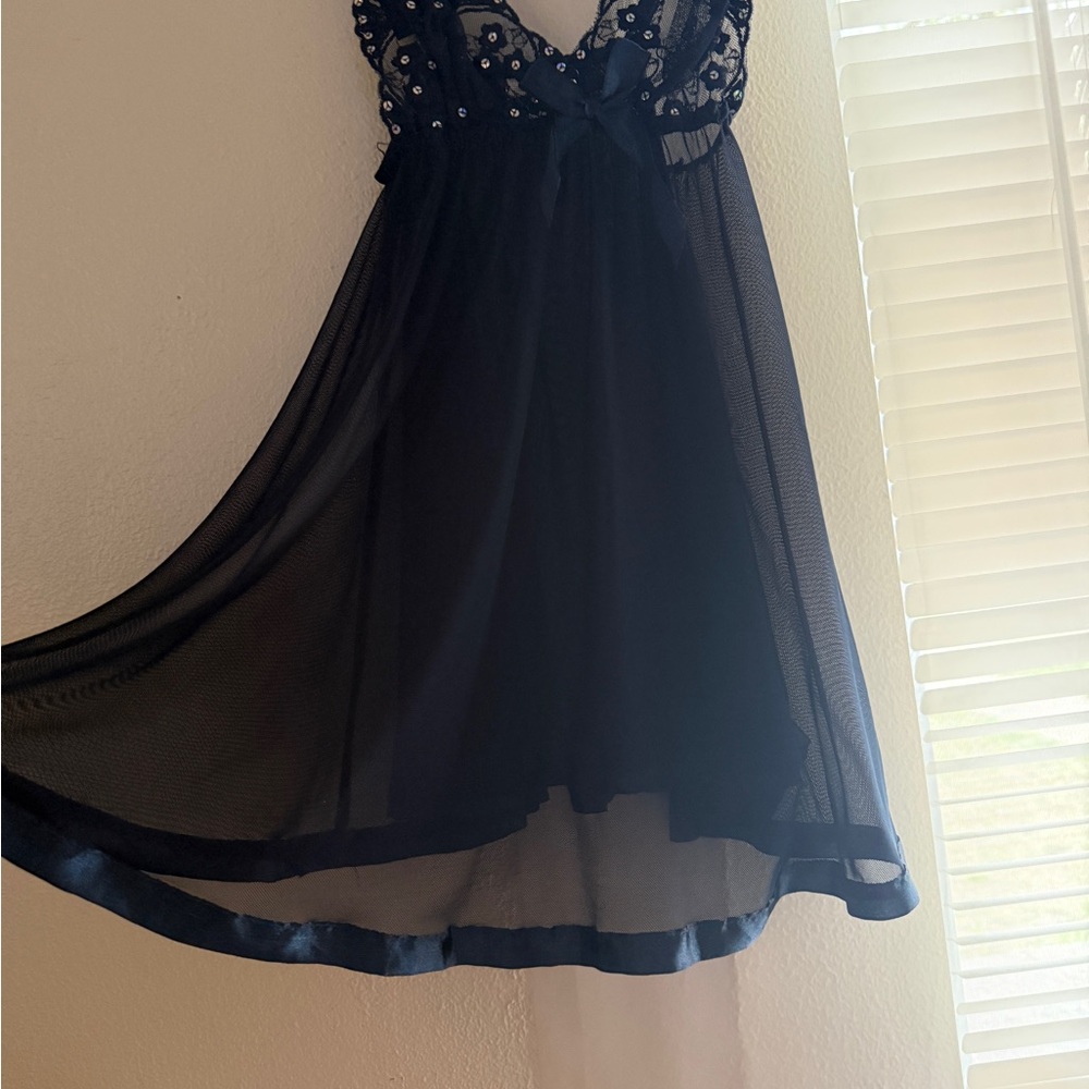 Elegant Black Sheer Dress